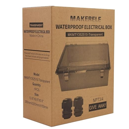 MAKERELE Outdoor Junction Box ABS Plastic Waterproof Universal Electrical - Image 7