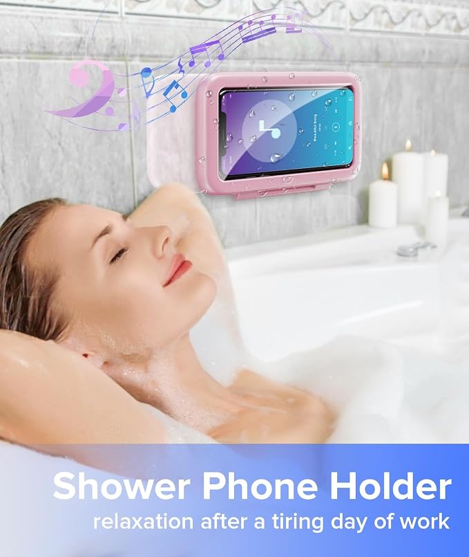 LC-dolida Shower Phone Holder Waterproof 480 Rotation Phone Stand Case Mount - Image 2