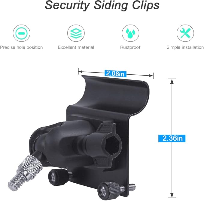 HOLACA Vinyl Siding Clips for Arlo Ring Security Camera, Siding Cam Hanger - Image 6