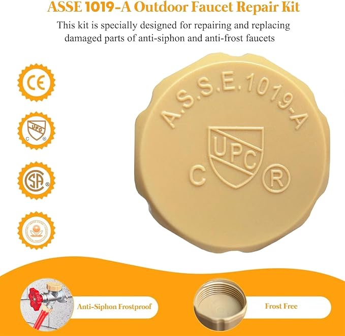 2 Pack ASSE 1019-A Vacuum Breaker Replacement Kit, Outdoor Faucet Repair Kit - Image 2