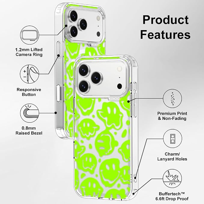 MOSNOVO for iPhone 17 Pro Max Case | Military Grade 6.6ft Drop Tested | Camera - Image 7