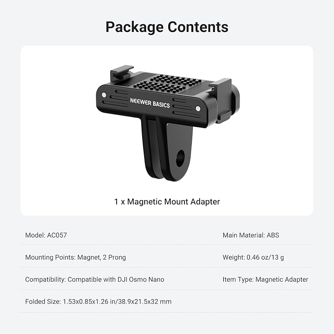 NEEWER Basics Magnetic Quick Release Mount Adapter Compatible - Image 7