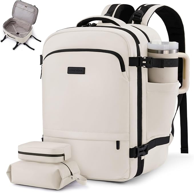 LOVEVOOK Carry On Backpack For Women & Men, 45L Personal Item Travel Bag by LOVEVOOK