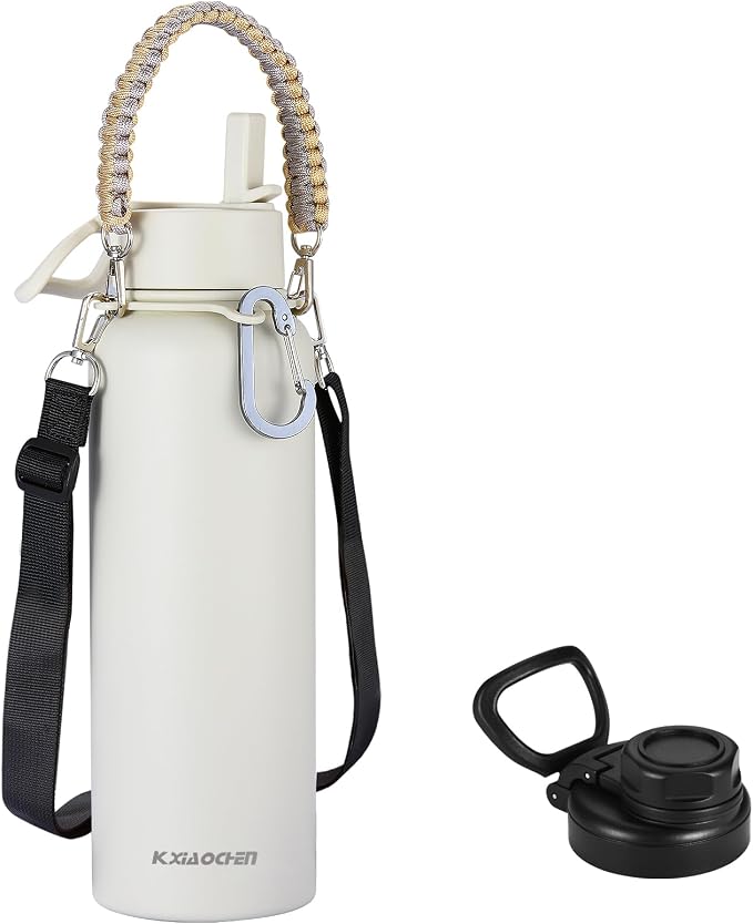 KXIAOCHEN Insulated Water Bottle, Stainless Steel Water Bottle, 2 Lids by KXIAOCHEN
