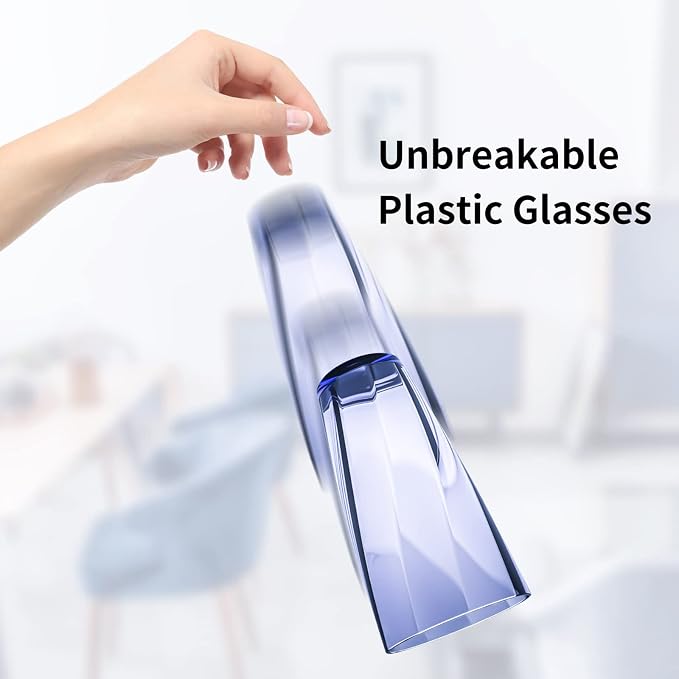 Unbreakable Plastic Cups Plastic Highball Drinking Glasses Tumbler, Large Water - Image 7