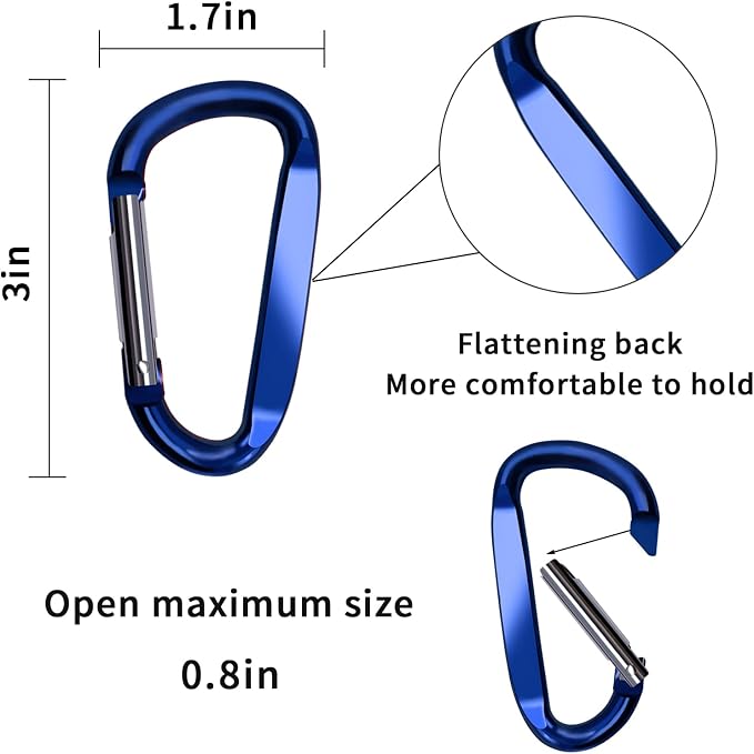 3" Aluminum Carabiner Clips - Image 2