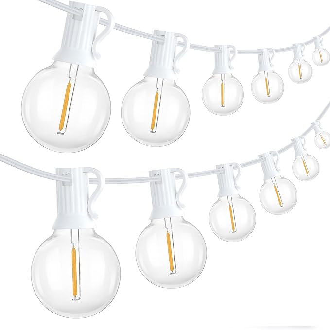 Mlambert 100Ft Outdoor String Lights, G40 Globe Patio Lights - Image 7