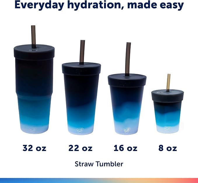 Silipint: 32oz Silicone STRAW TUMBLER, Unbreakable, Dishwasher Safe - Image 4