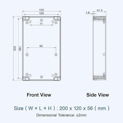 LeMotech Project Box ABS Plastic IP65 Waterproof Dustproof Electrical Junction - Image 8