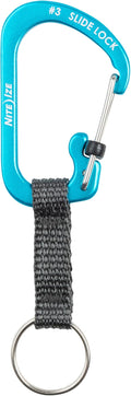 Nite Ize SlideLock Key Ring, Aluminum Locking Carabiner Key Chain by Nite+Ize