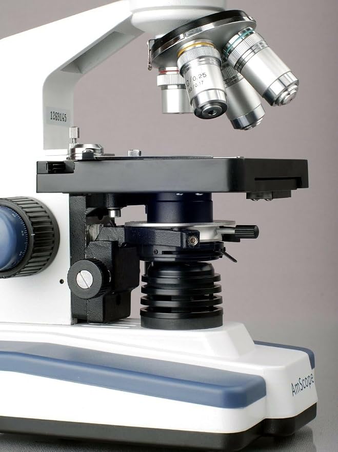 AmScope M620B Compound Monocular Microscope, WF10x and WF20x Eyepieces - Image 4