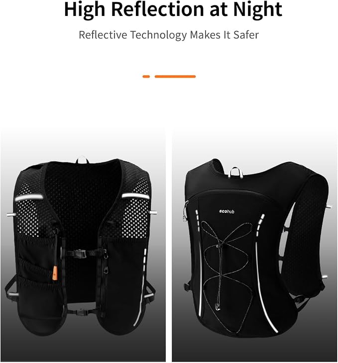 ECOHUB Running Hydration Vest Backpack, Lightweight Breathable Pack - Image 5