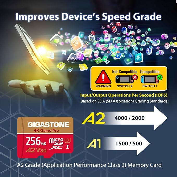 GIGASTONE 256GB Micro SD Card, 4K Game Pro, MicroSDXC Memory Card - Image 6
