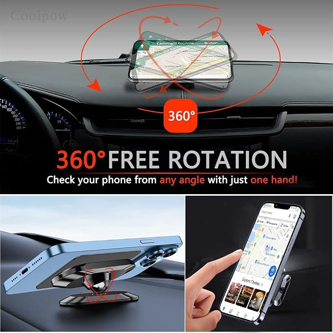 【2-PACK】Magnetic phone holder for car, iPhone Magnetic car mount for cell phone - Image 6