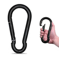 KINLINK 1 Pack Black Carabiner Clip, 7 inch Heavy Duty Spring Snap Hook by KINLINK