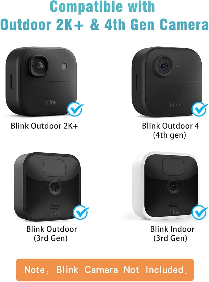 All-New Blink Outdoor Camera Wall Mount, 5 Pack Weatherproof Housing, 360 - Image 3