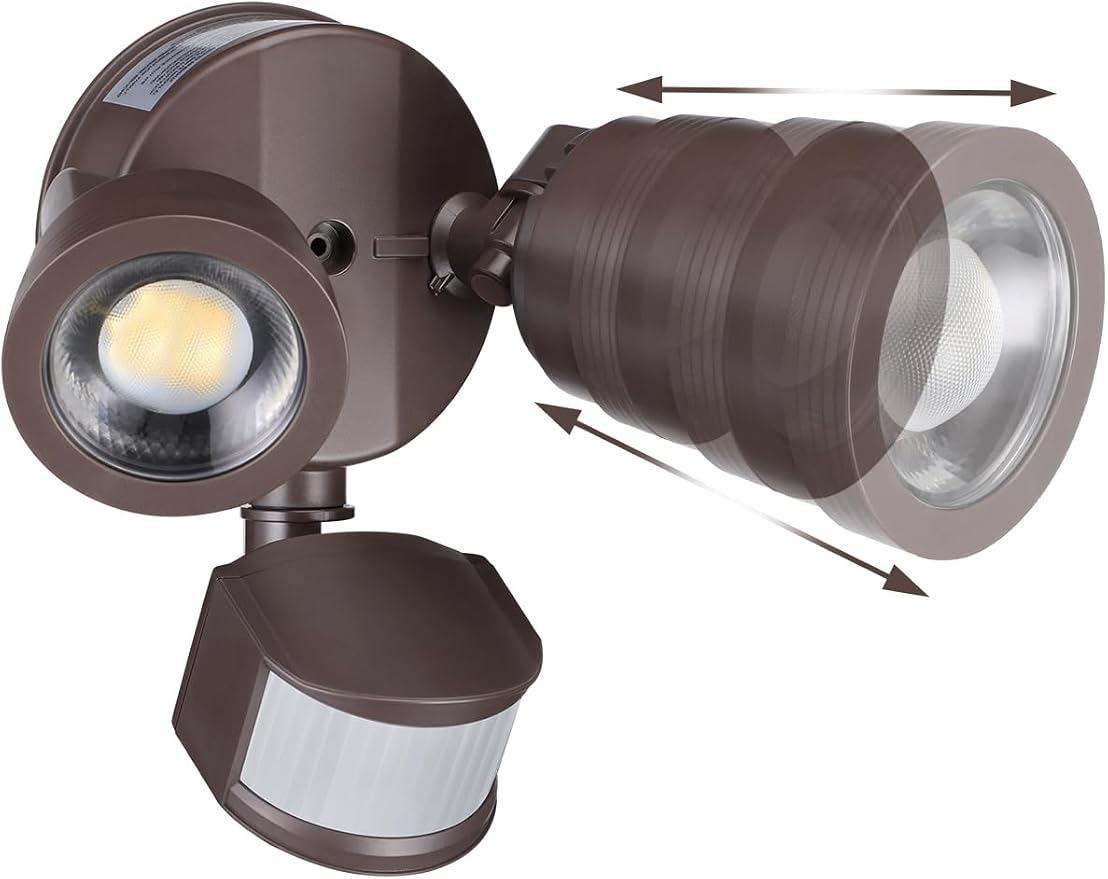 LEONLITE 25W LED Security Light Outdoor Motion Sensor, Motion Flood Lights by LEONLITE