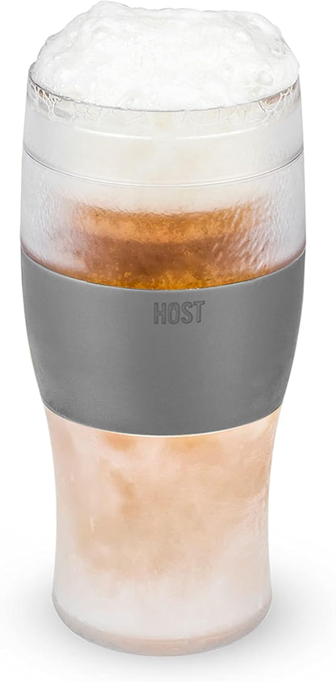 Host Freeze Beer Glasses, Frozen Beer Mugs, Freezable Pint Glass Set, Insulated by HOST
