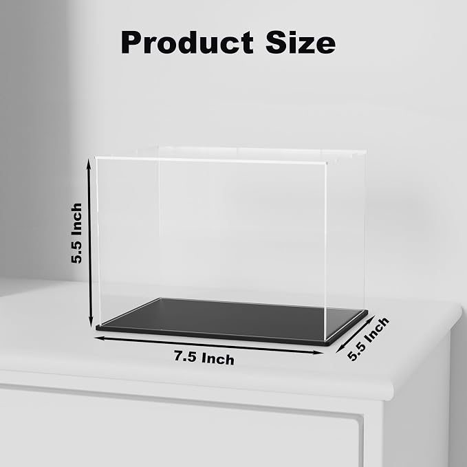 SVENJBB Mini Helmet Display Case, 7.5x5.5x5.5 Inch Acrylic Box - Image 3