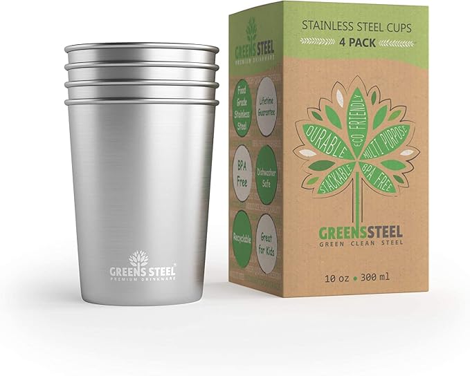 Stainless Steel Cups 10oz Tumbler by GreensSteel