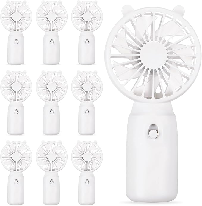 Glooglitter 10 Pcs Battery Portable Handheld Fan Bulk Wedding Fan Personal Hand by Glooglitter