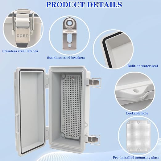 Outdoor Waterproof Electrical Box Junction Box Weatherproof IP67 ABS Plastic - Image 3