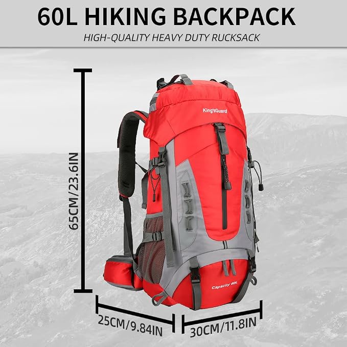 King'sGuard 60L Hiking Backpack - Image 5