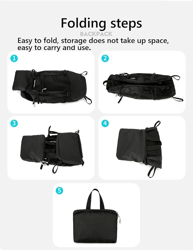 levayhill Hiking Backpack Daypack Lightweight Packable Travel Outdoor Camping - Image 8