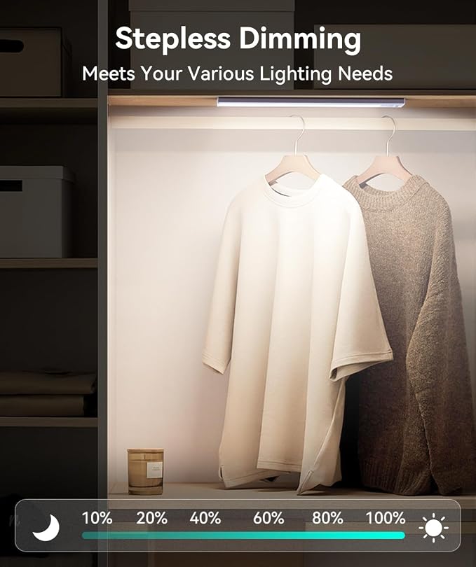 13inch Under Cabinet Lighting, 3200mAh Rechargeable Motion Sensor Light Indoor - Image 6