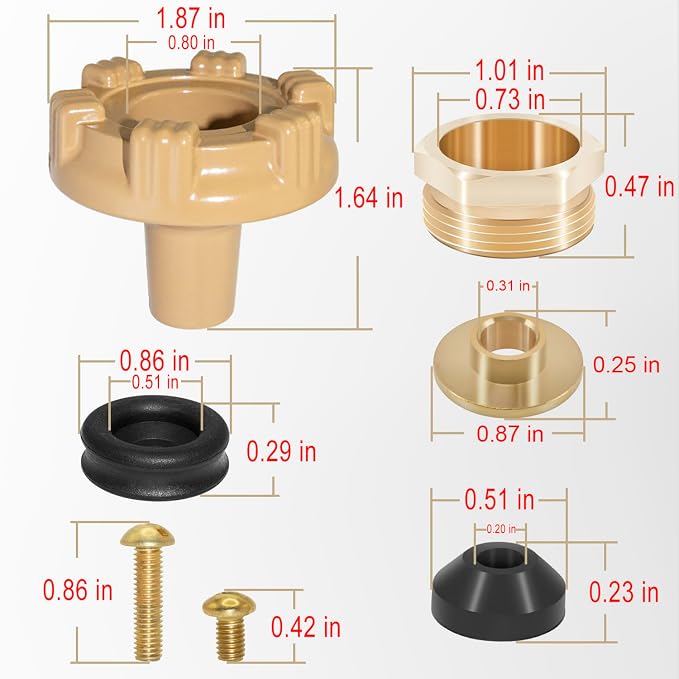 RK-17MH Outside Faucet Repair Kit Metal Handle Compatible - Image 7