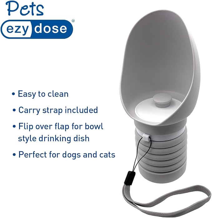 EZY DOSE Collapsible Pet Water Bottle, Portable Dog Water Dispenser - Image 3