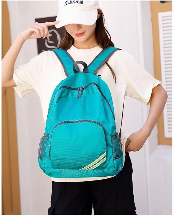 Geboldil Men's and women's waterproof backpack traveling backpack peacock green - Image 5