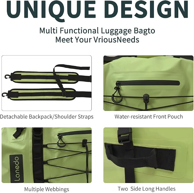 80L Dry Bag Large Waterproof Bag Roll-Top Heavy Duty Fishing Duffel Bag - Image 4