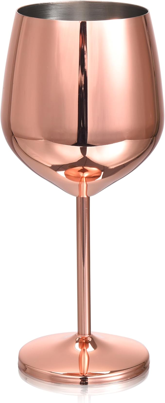Bruntmor Stainless Steel Wine Glass - 17 Oz Unbreakable 8 inches Tall Wine by Bruntmor