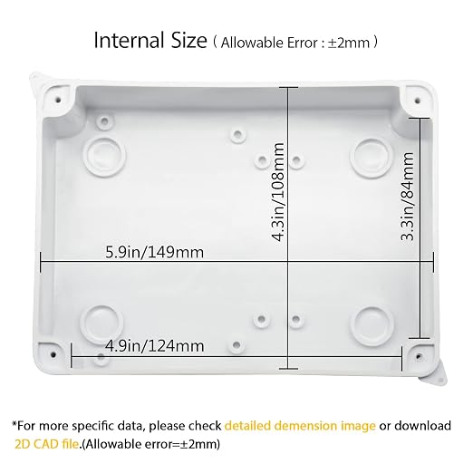 LeMotech Junction Box, Electrical Box IP65 Water Resistant Dustproof ABS - Image 3
