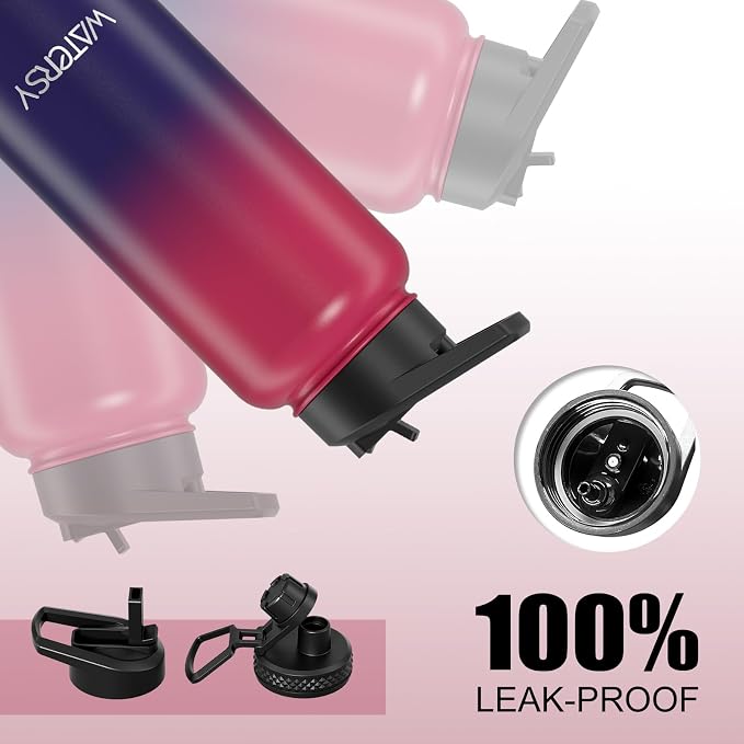 32oz Insulated Water Bottle, BPA Free&Leak Proof, Stainless Steel Water Flask - Image 5