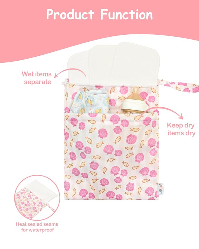 ALVA ALVABABY 2pcs Waterproof Wet Dry Bags, Reusable - Image 5