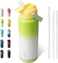 BJPKPK Water Bottle with Straw Lid, 24oz Vacuum Insulated Water Bottles by BJPKPK