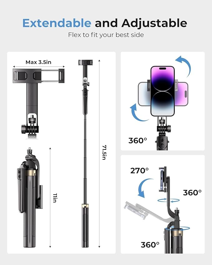72" Phone Tripod, Tripod for iPhone - Image 4