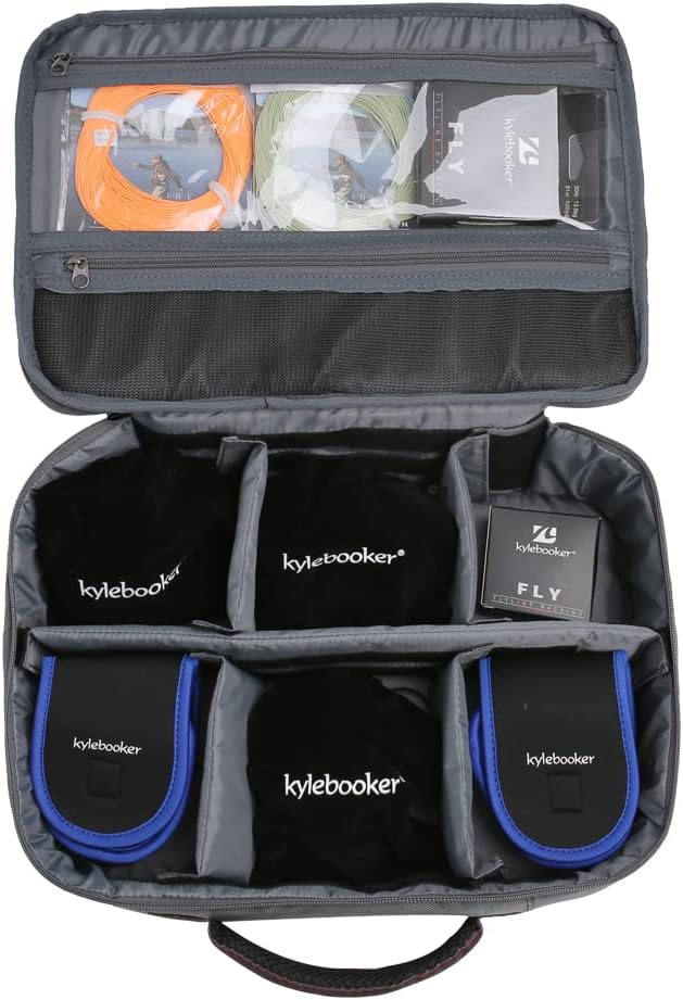 Kylebooker Fly Fishing Reel and Gear Case, Portable Tackle Organizer Storage - Image 7