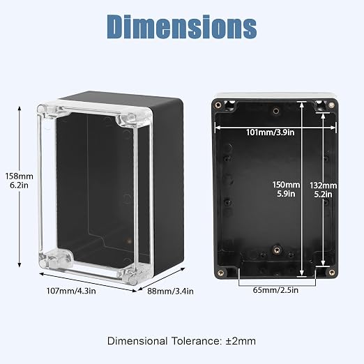 LeMotech Electrical Box Clear Cover Project Box IP65 Waterproof Junction Box - Image 2