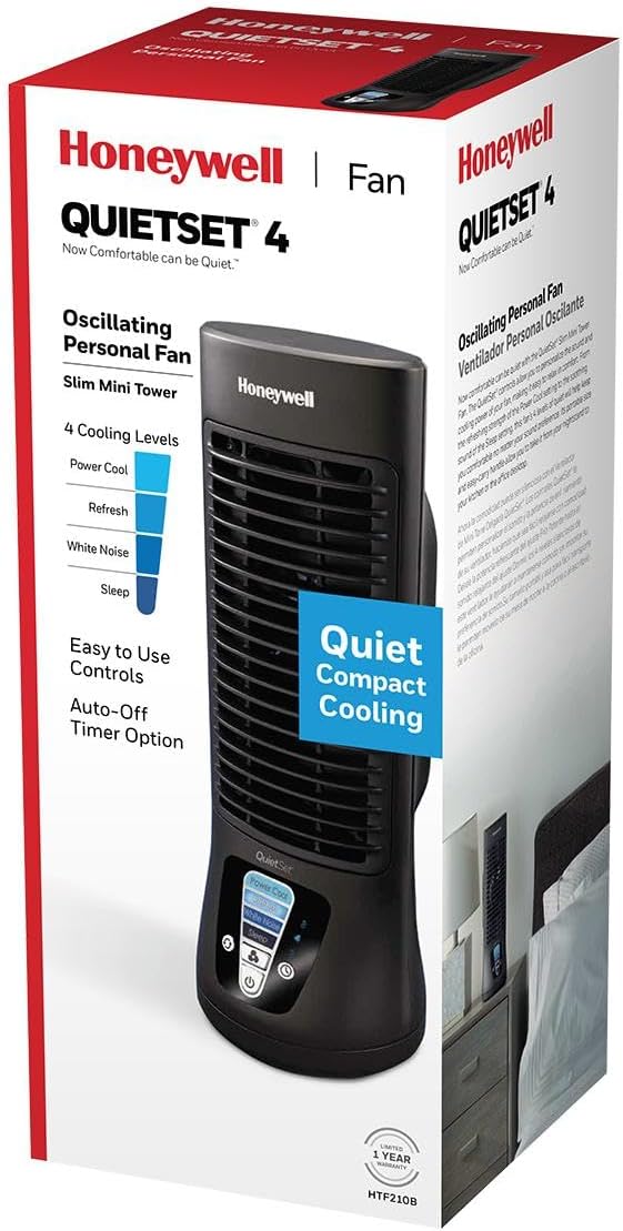 Honeywell QuietSet Personal Table Fan, Oscillating Personal Desk Fan - Image 8