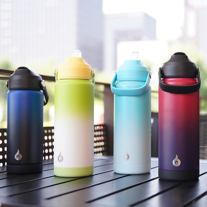 BJPKPK Water Bottle with Straw Lid, 24oz Vacuum Insulated Water Bottles - Image 7