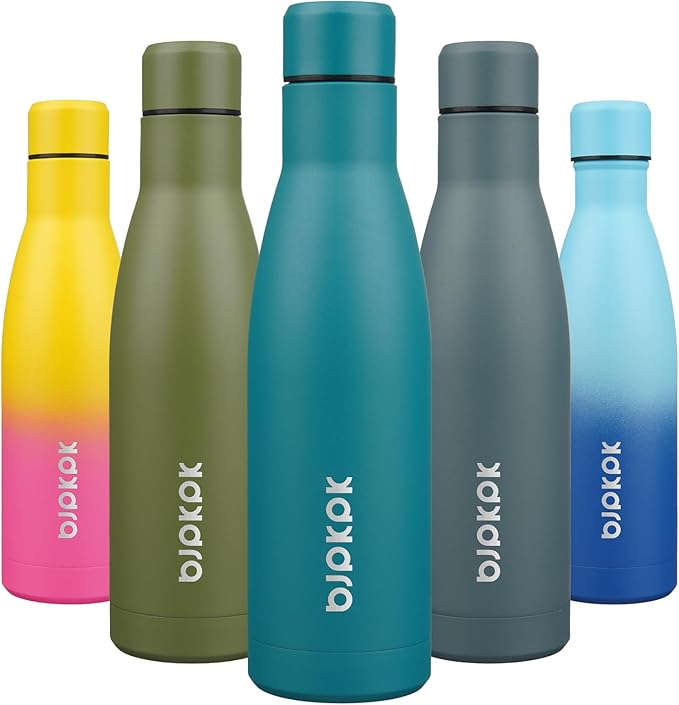 BJPKPK 17oz Insulated Water Bottles Stainless Steel Sports Water Bottles Keep by BJPKPK