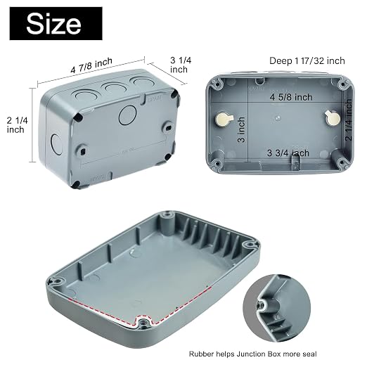 Nineleaf 10PK Outdoor Junction Box ABS Plastic Dustproof IP66 Waterproof - Image 7