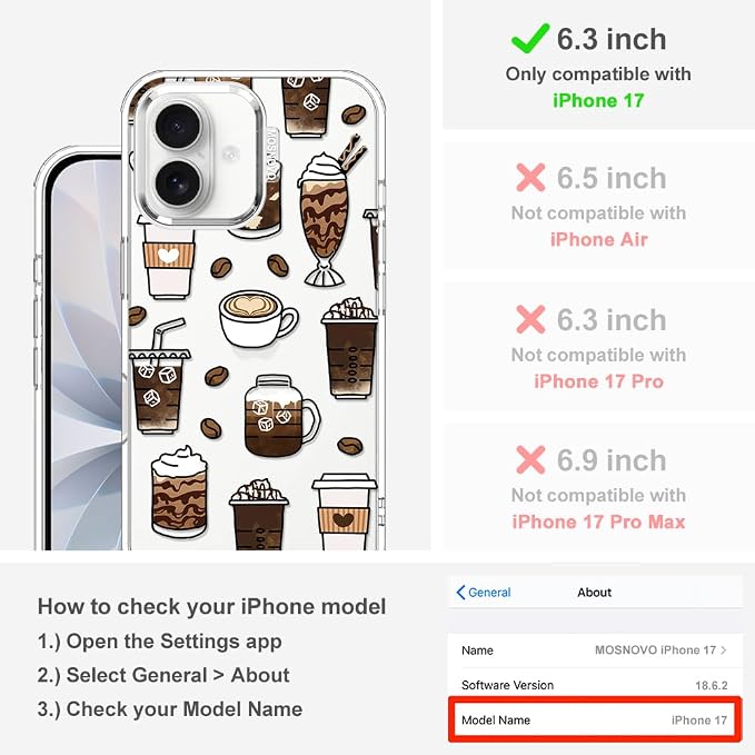 MOSNOVO for iPhone 17 Case | Military Grade 6.6ft Drop Tested | Camera Control - Image 2