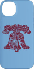 Philadelphia Street Map Liberty Bell Vintage Maroon Philly Case by Unknown