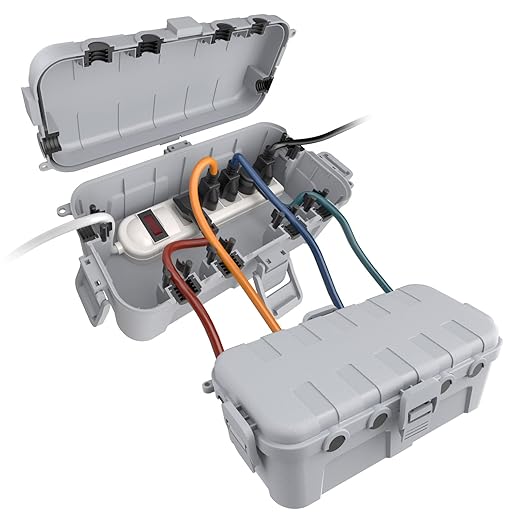 Flemoon Outdoor Electrical Box Waterproof, Medium Weatherproof Electrical Box by FLEMOON