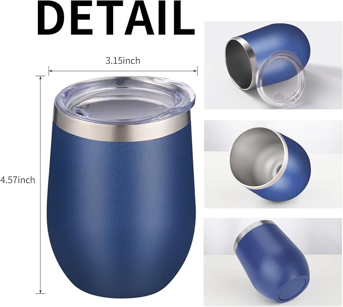 12oz/4 Pack Wine Tumbler Glasses - Image 5