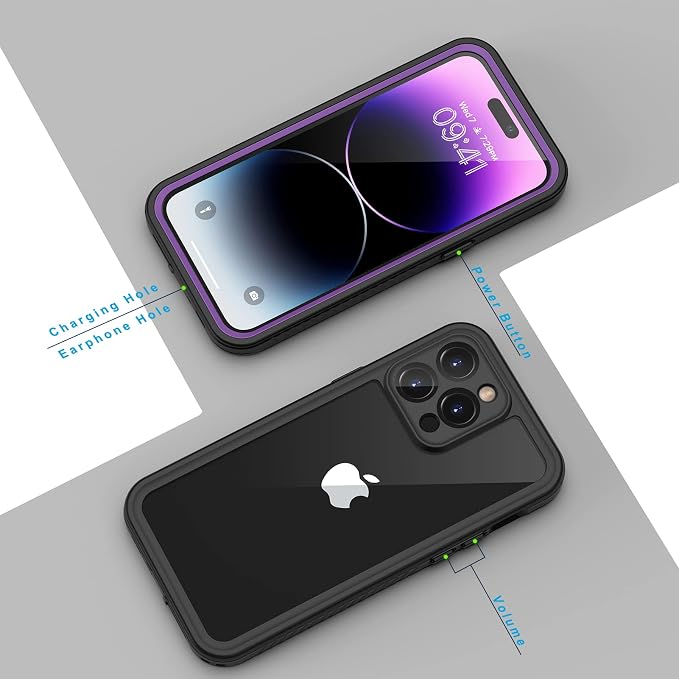 Lanhiem for iPhone 14 Pro Case, IP68 Waterproof Dustproof Shockproof - Image 6
